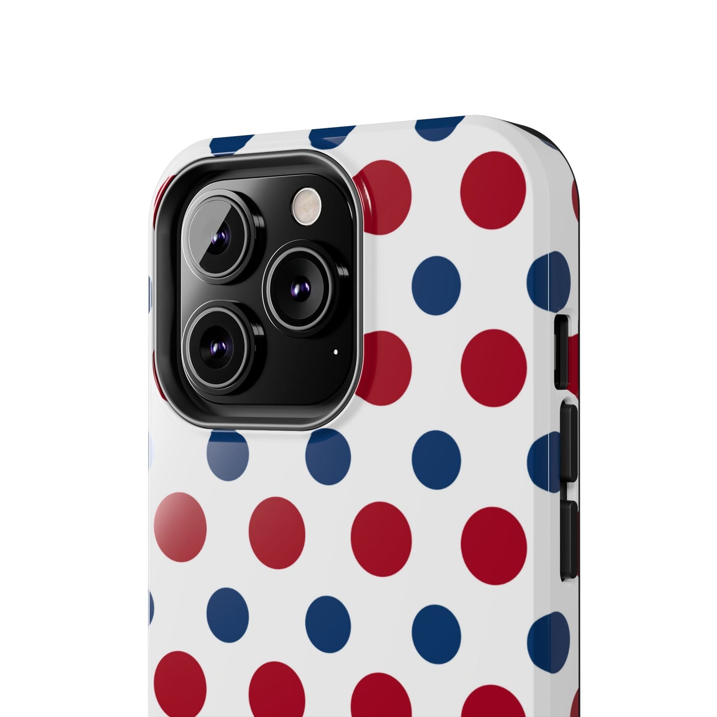 Patriotic Navy, White, and Red Polka Dot iPhone Case - BOGO Cases