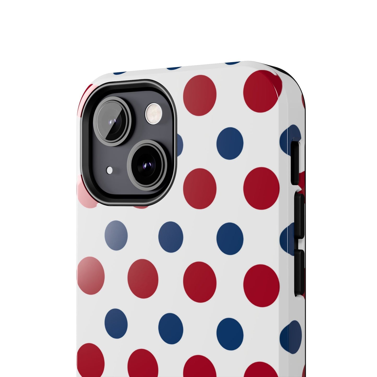 Patriotic Navy, White, and Red Polka Dot iPhone Case - BOGO Cases