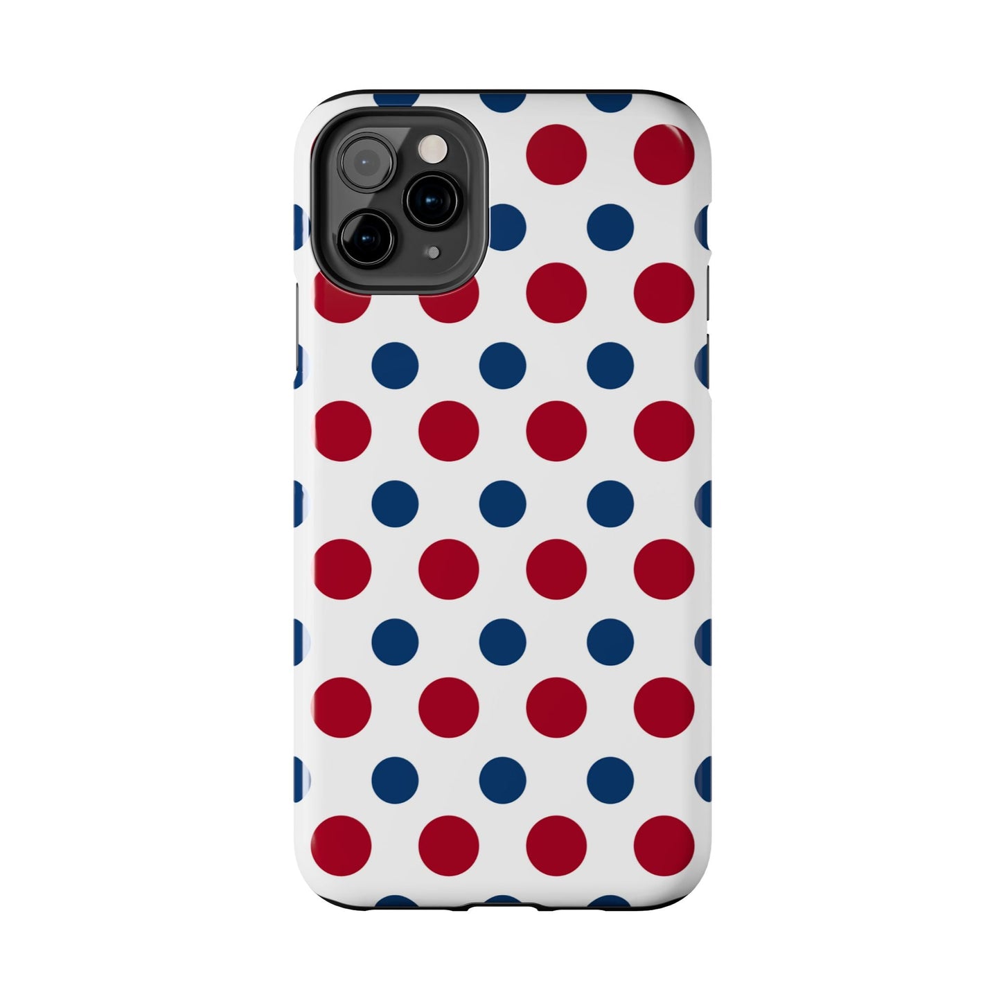 Patriotic Navy, White, and Red Polka Dot iPhone Case - BOGO Cases