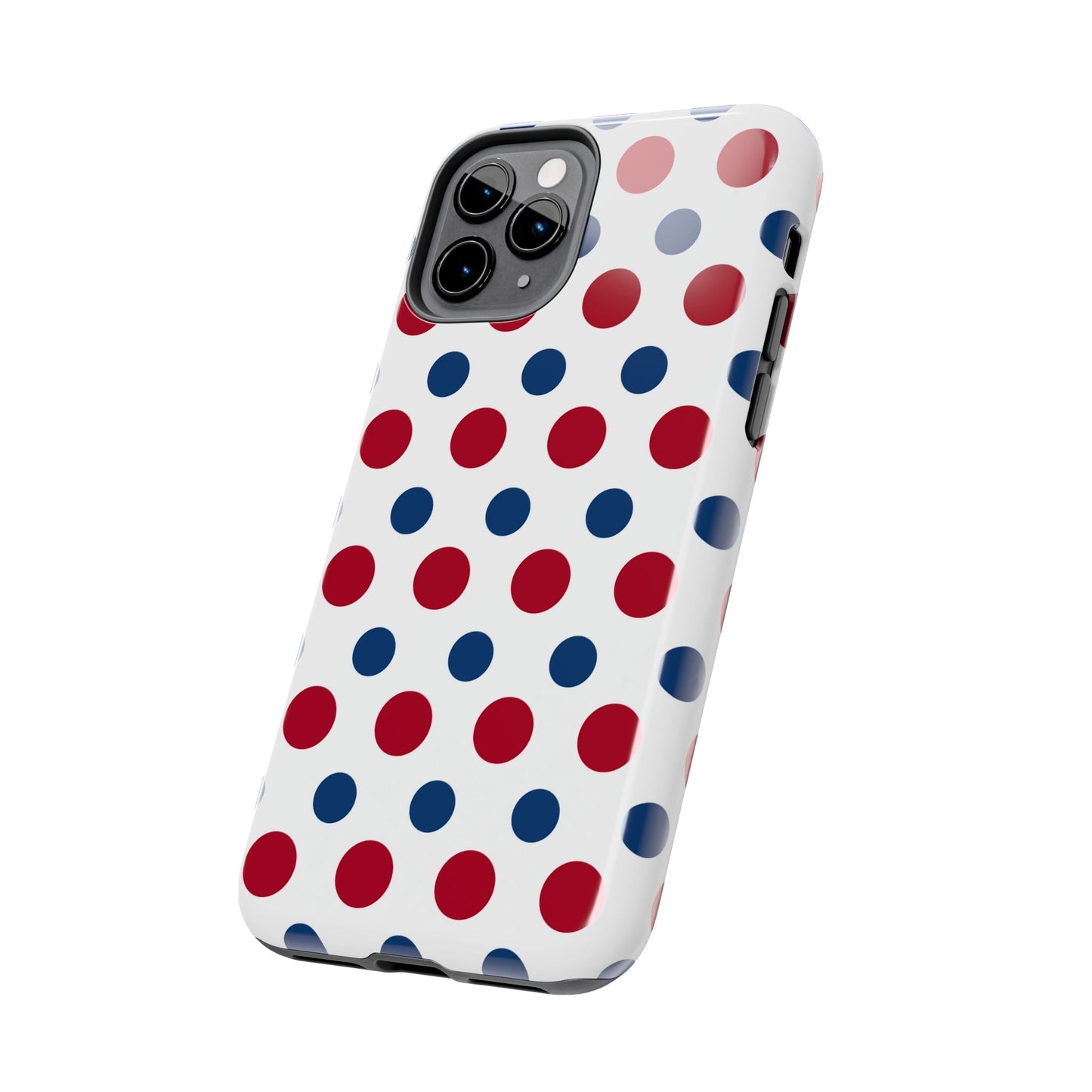 Patriotic Navy, White, and Red Polka Dot iPhone Case - BOGO Cases