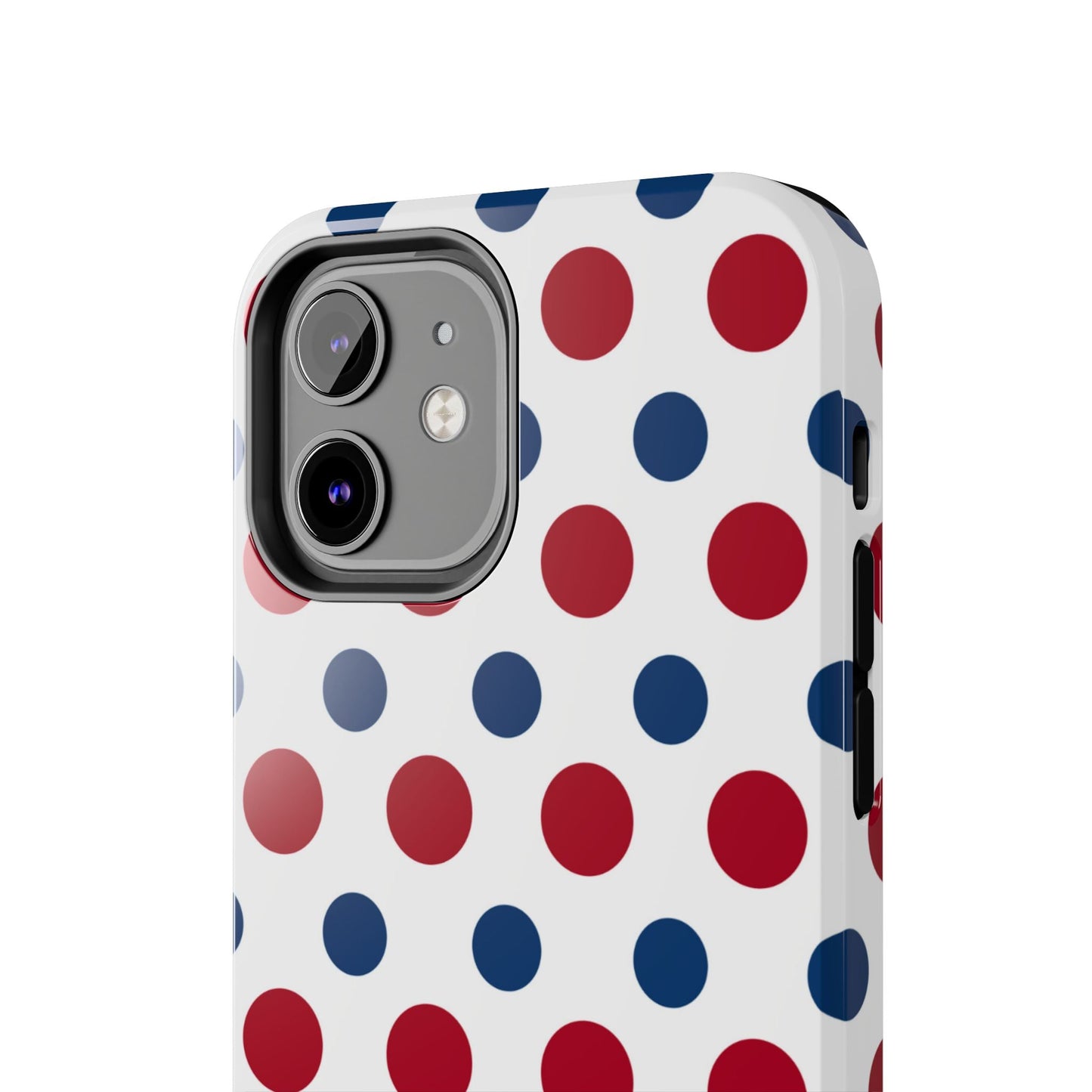 Patriotic Navy, White, and Red Polka Dot iPhone Case - BOGO Cases
