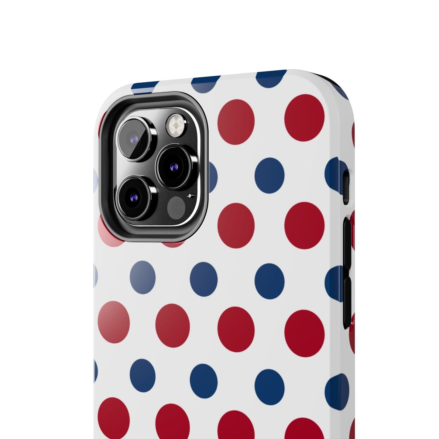 Patriotic Navy, White, and Red Polka Dot iPhone Case - BOGO Cases