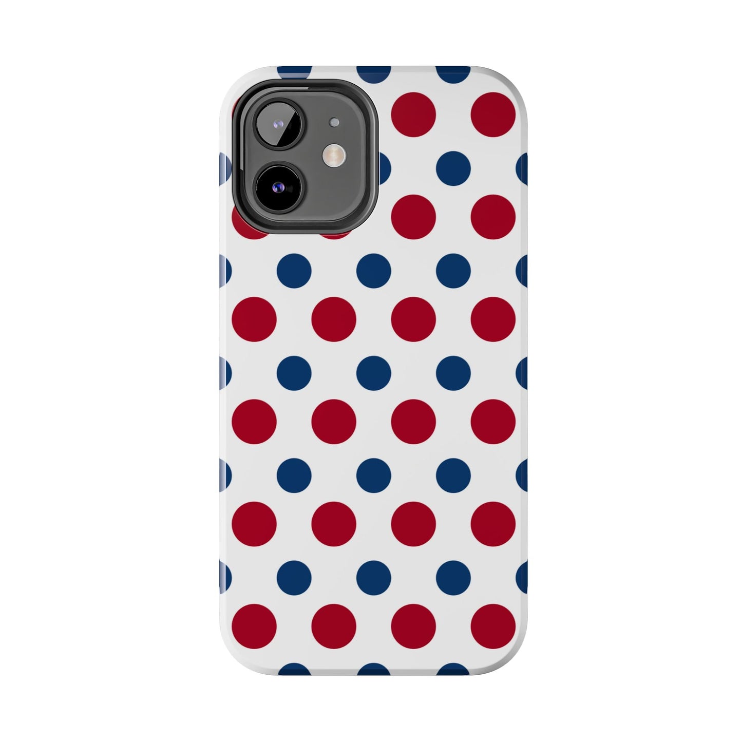 Patriotic Navy, White, and Red Polka Dot iPhone Case - BOGO Cases