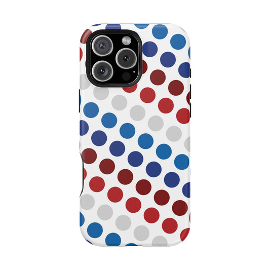 Patriotic Polka Dots - MagSafe iPhone Case - BOGO Cases