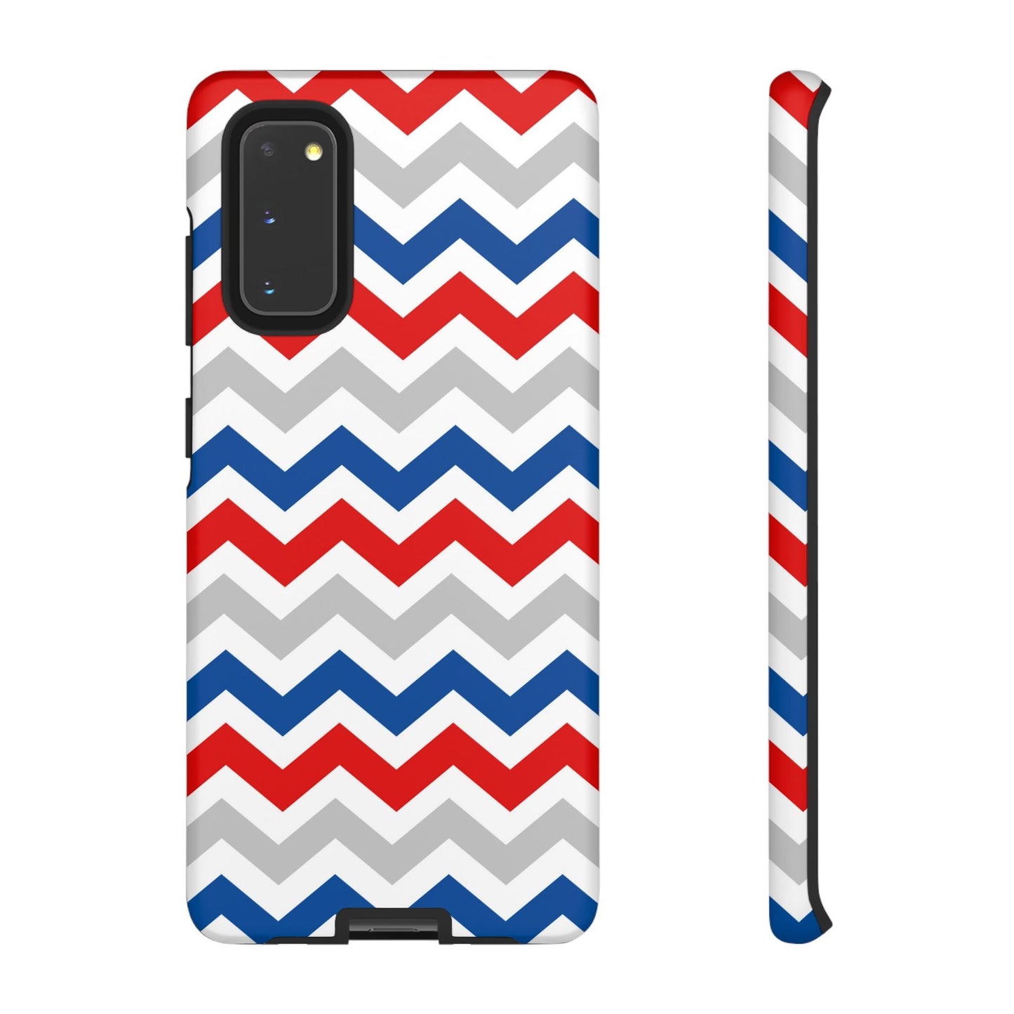 Patriotic Red, White & Blue Chevron – Bold Geometric Samsung Galaxy Case - BOGO Cases