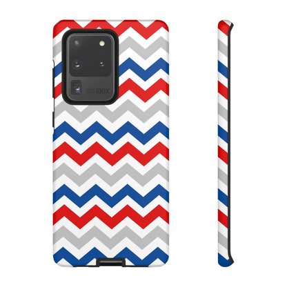 Patriotic Red, White & Blue Chevron – Bold Geometric Samsung Galaxy Case - BOGO Cases