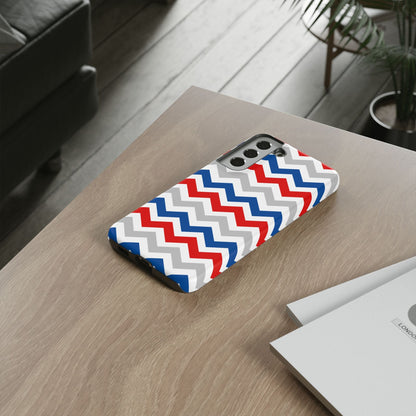 Patriotic Red, White & Blue Chevron – Bold Geometric Samsung Galaxy Case - BOGO Cases