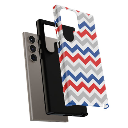 Patriotic Red, White & Blue Chevron – Bold Geometric Samsung Galaxy Case - BOGO Cases