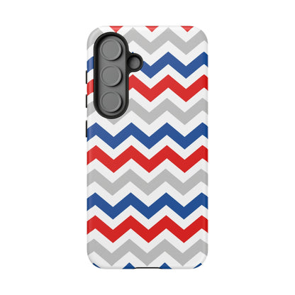 Patriotic Red, White & Blue Chevron – Bold Geometric Samsung Galaxy Case - BOGO Cases