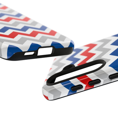 Patriotic Red, White & Blue Chevron – Bold Geometric Samsung Galaxy Case - BOGO Cases