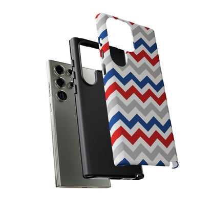 Patriotic Red, White & Blue Chevron – Bold Geometric Samsung Galaxy Case - BOGO Cases