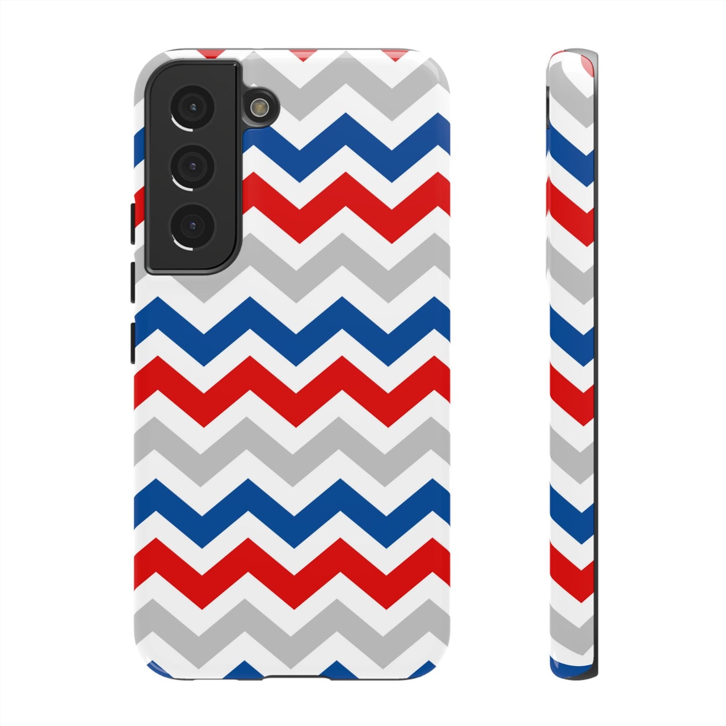 Patriotic Red, White & Blue Chevron – Bold Geometric Samsung Galaxy Case - BOGO Cases