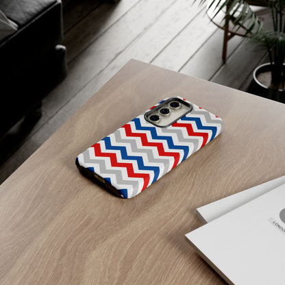 Patriotic Red, White & Blue Chevron – Bold Geometric Samsung Galaxy Case - BOGO Cases
