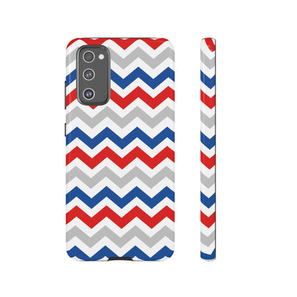 Patriotic Red, White & Blue Chevron – Bold Geometric Samsung Galaxy Case - BOGO Cases