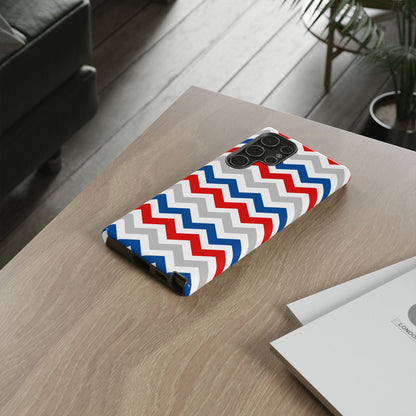 Patriotic Red, White & Blue Chevron – Bold Geometric Samsung Galaxy Case - BOGO Cases