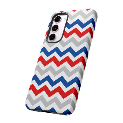 Patriotic Red, White & Blue Chevron – Bold Geometric Samsung Galaxy Case - BOGO Cases