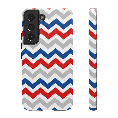 Patriotic Red, White & Blue Chevron – Bold Geometric Samsung Galaxy Case - BOGO Cases