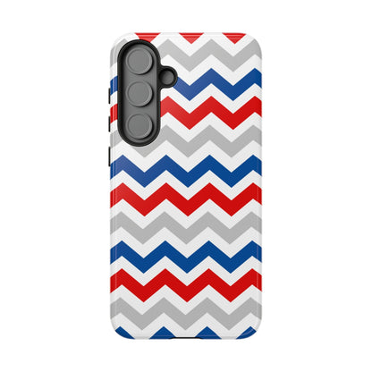 Patriotic Red, White & Blue Chevron – Bold Geometric Samsung Galaxy Case - BOGO Cases