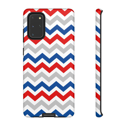 Patriotic Red, White & Blue Chevron – Bold Geometric Samsung Galaxy Case - BOGO Cases