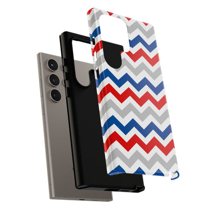 Patriotic Red, White & Blue Chevron – Bold Geometric Samsung Galaxy Case - BOGO Cases