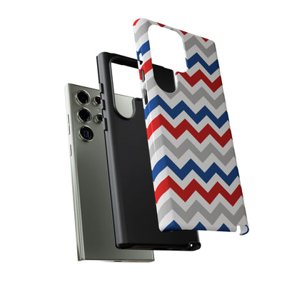 Patriotic Red, White & Blue Chevron – Bold Geometric Samsung Galaxy Case - BOGO Cases