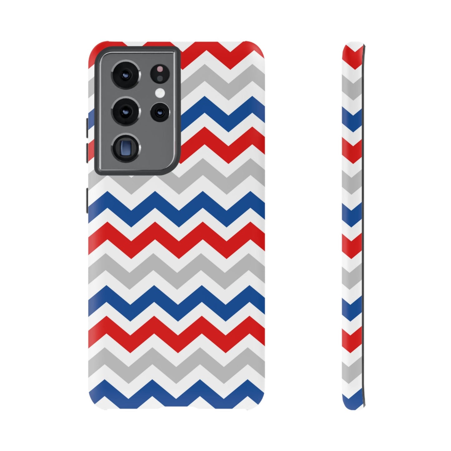 Patriotic Red, White & Blue Chevron – Bold Geometric Samsung Galaxy Case - BOGO Cases