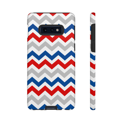 Patriotic Red, White & Blue Chevron – Bold Geometric Samsung Galaxy Case - BOGO Cases