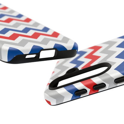 Patriotic Red, White & Blue Chevron – Bold Geometric Samsung Galaxy Case - BOGO Cases