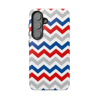 Patriotic Red, White & Blue Chevron – Bold Geometric Samsung Galaxy Case - BOGO Cases