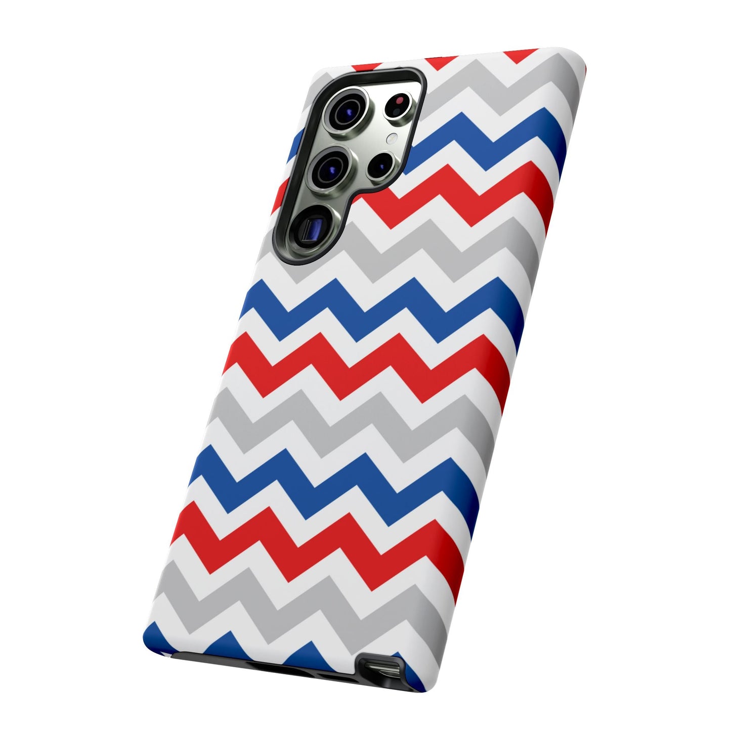 Patriotic Red, White & Blue Chevron – Bold Geometric Samsung Galaxy Case - BOGO Cases