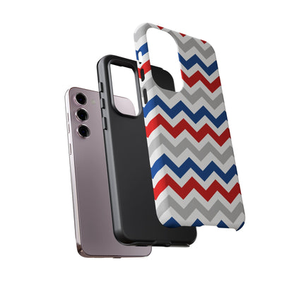 Patriotic Red, White & Blue Chevron – Bold Geometric Samsung Galaxy Case - BOGO Cases