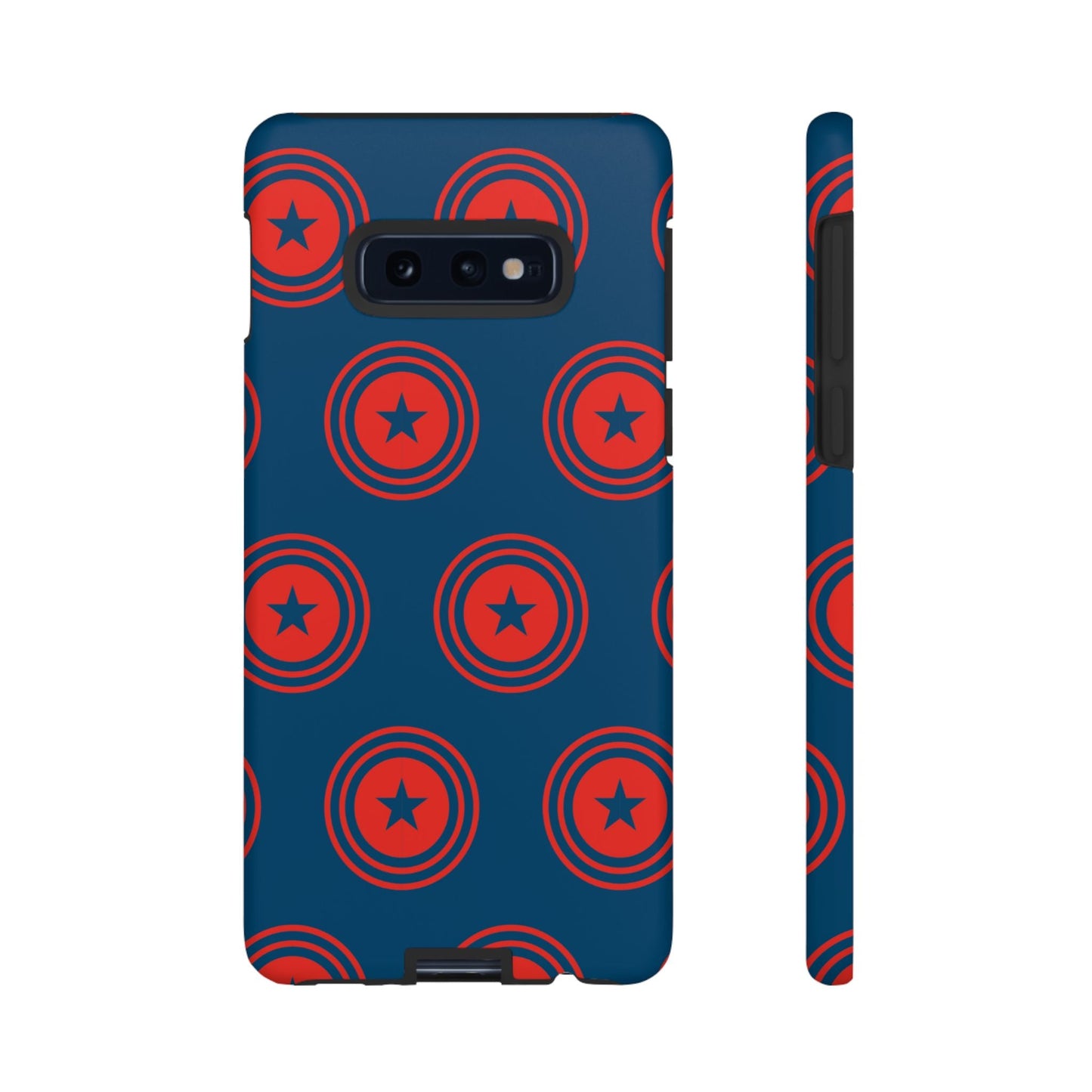 Patriotic Star Shield Samsung Galaxy Case – Bold Red & Blue Pattern - BOGO Cases