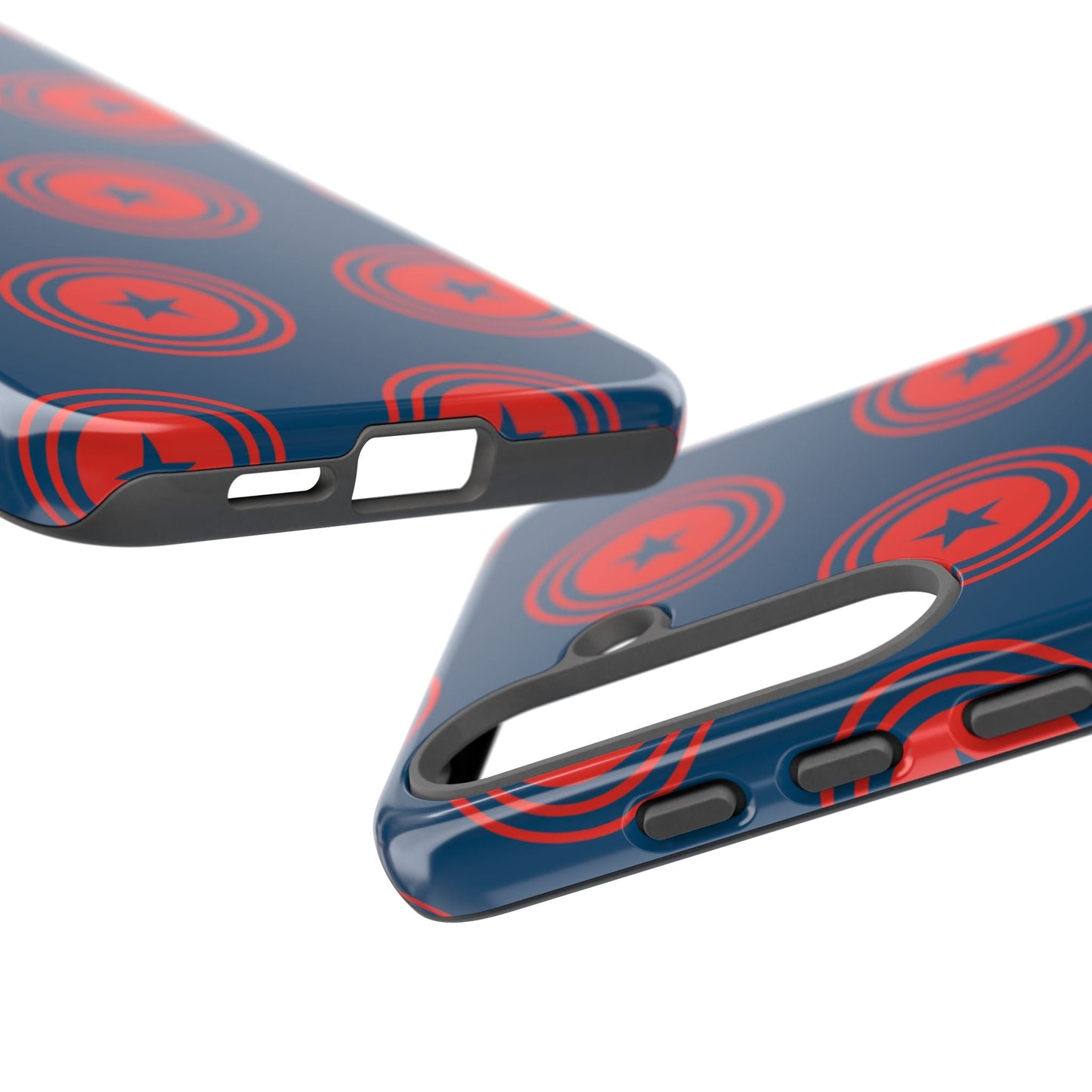 Patriotic Star Shield Samsung Galaxy Case – Bold Red & Blue Pattern - BOGO Cases