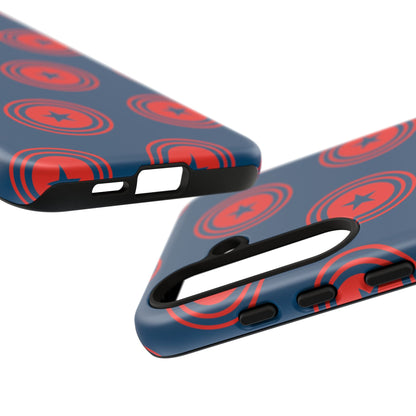 Patriotic Star Shield Samsung Galaxy Case – Bold Red & Blue Pattern - BOGO Cases