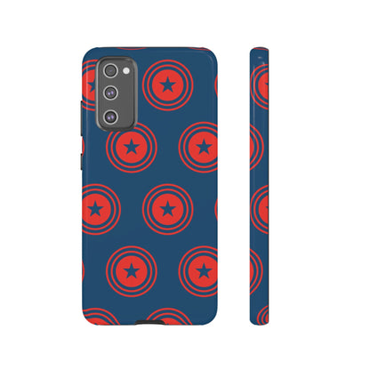 Patriotic Star Shield Samsung Galaxy Case – Bold Red & Blue Pattern - BOGO Cases