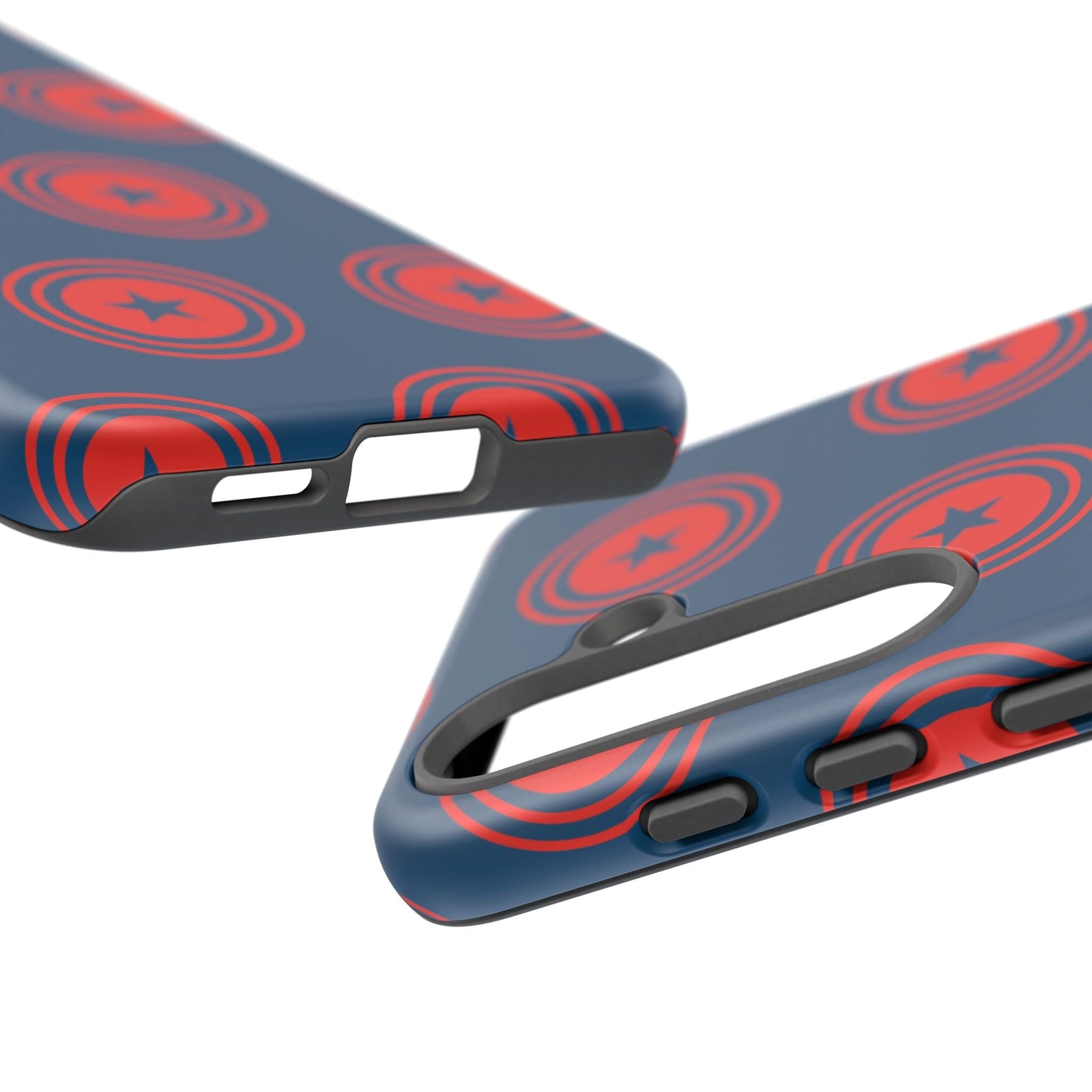 Patriotic Star Shield Samsung Galaxy Case – Bold Red & Blue Pattern - BOGO Cases