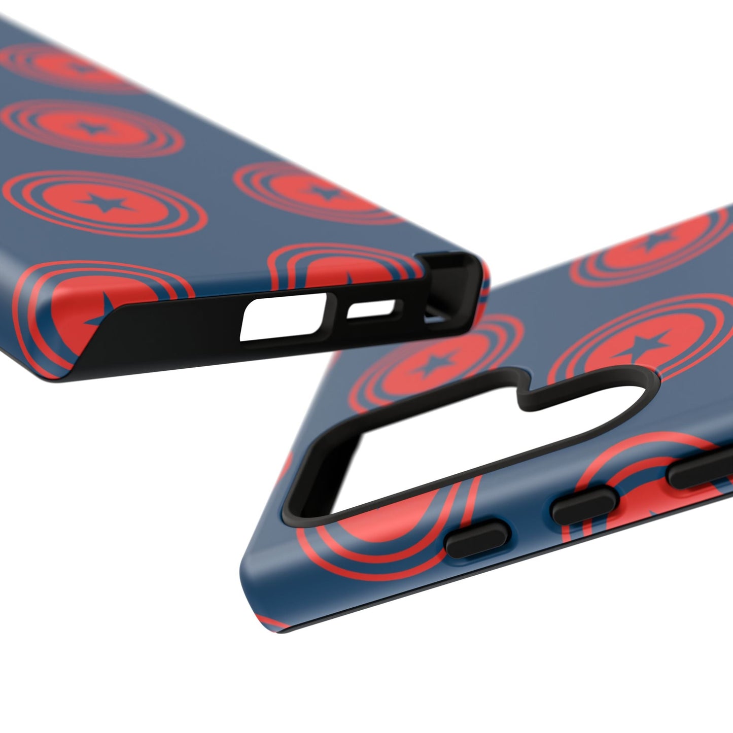 Patriotic Star Shield Samsung Galaxy Case – Bold Red & Blue Pattern - BOGO Cases