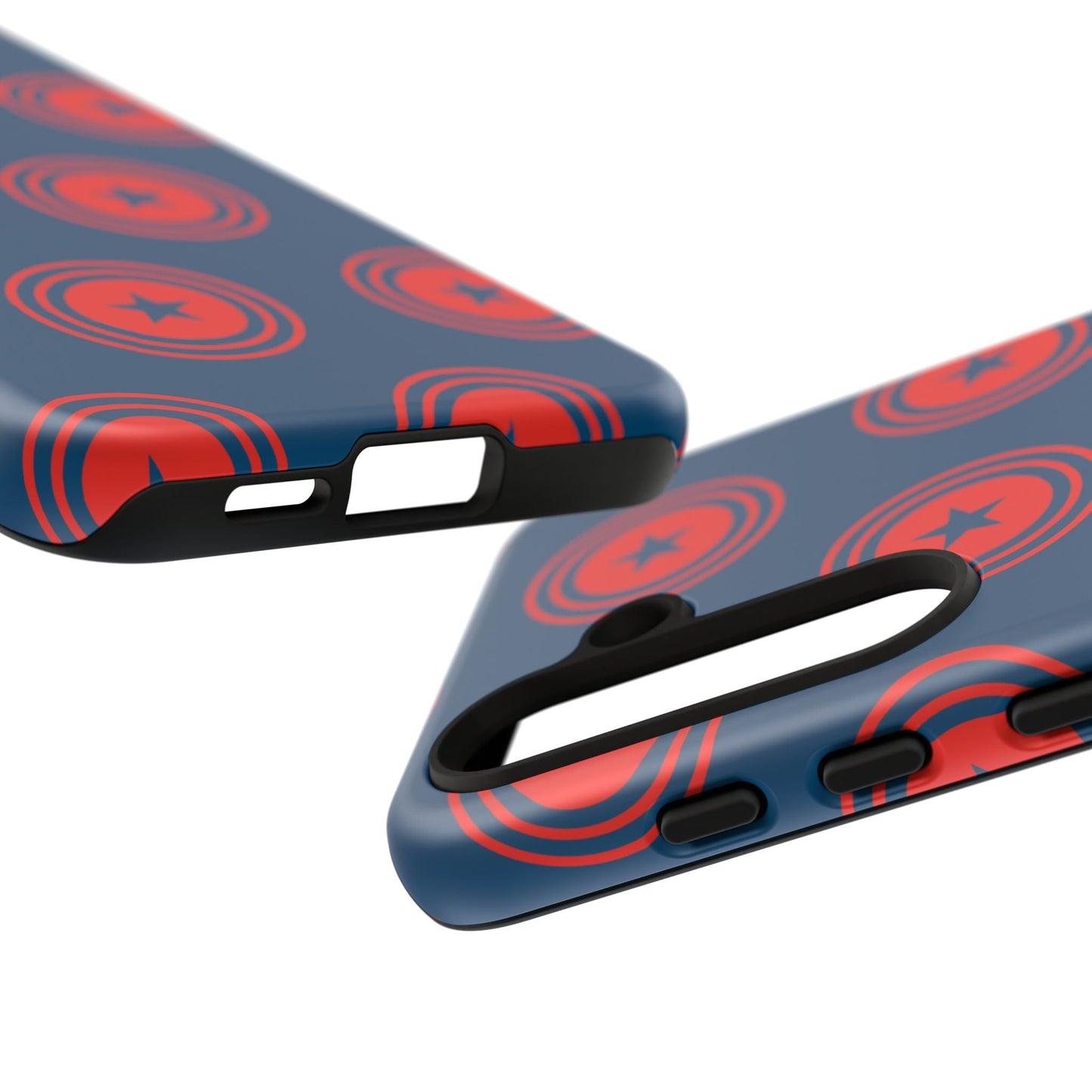 Patriotic Star Shield Samsung Galaxy Case – Bold Red & Blue Pattern - BOGO Cases