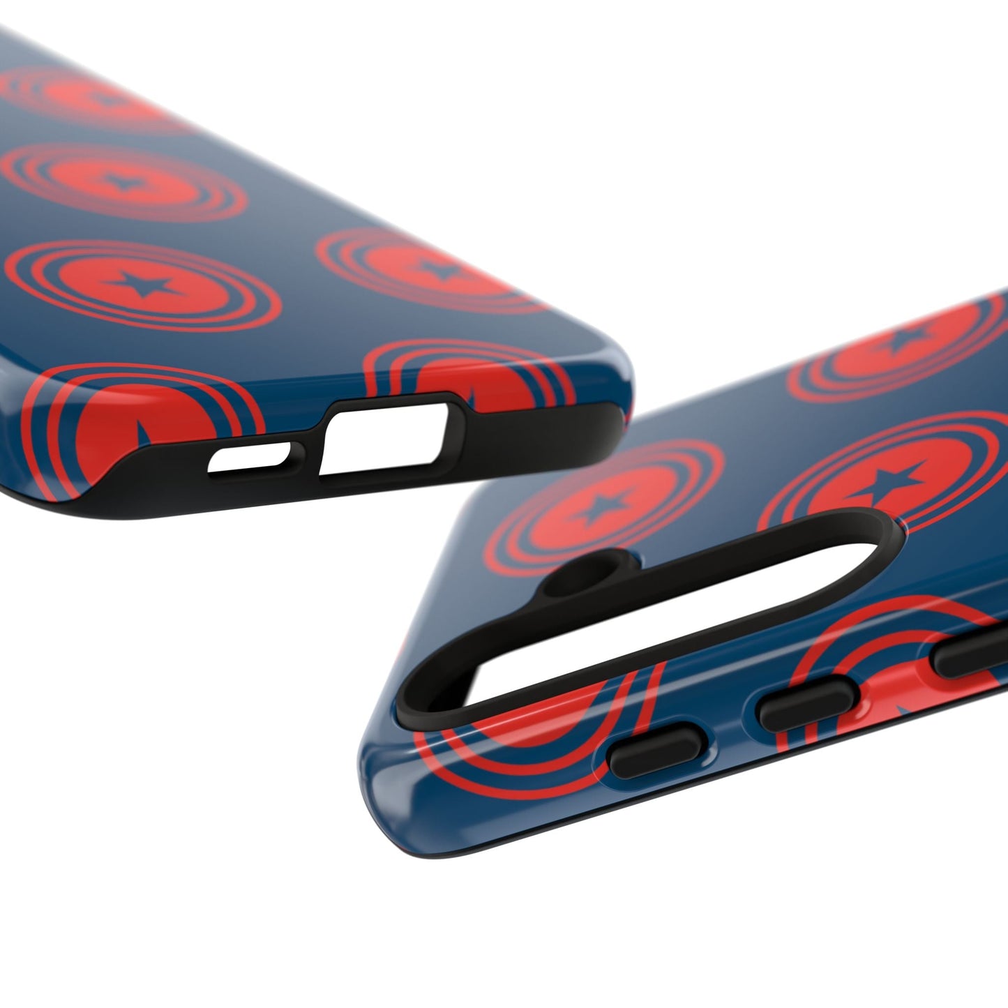 Patriotic Star Shield Samsung Galaxy Case – Bold Red & Blue Pattern - BOGO Cases