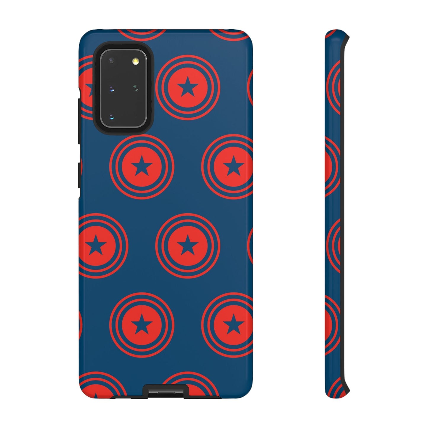Patriotic Star Shield Samsung Galaxy Case – Bold Red & Blue Pattern - BOGO Cases