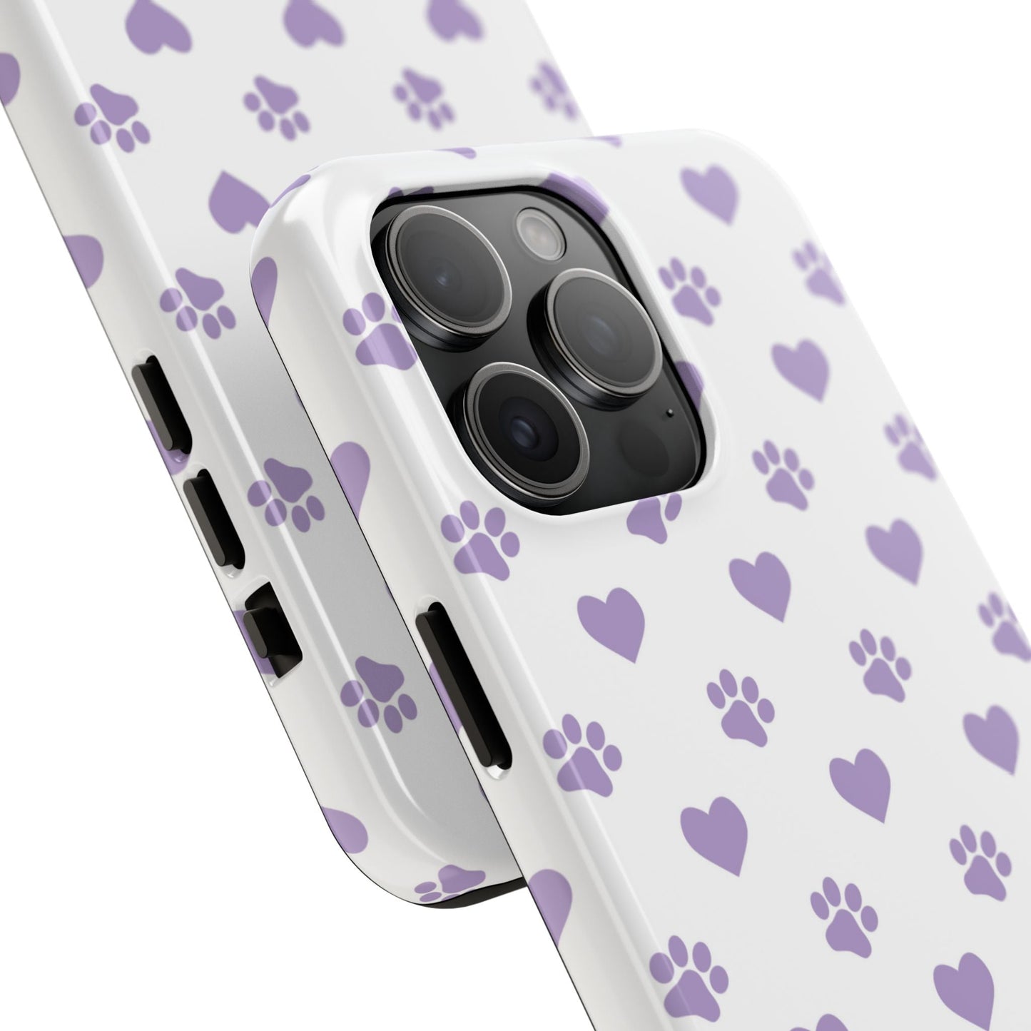 Paw Prints & Hearts – Cute and Durable iPhone Case for Animal Lovers - BOGO Cases