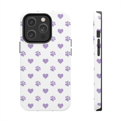 Paw Prints & Hearts – Cute and Durable iPhone Case for Animal Lovers - BOGO Cases