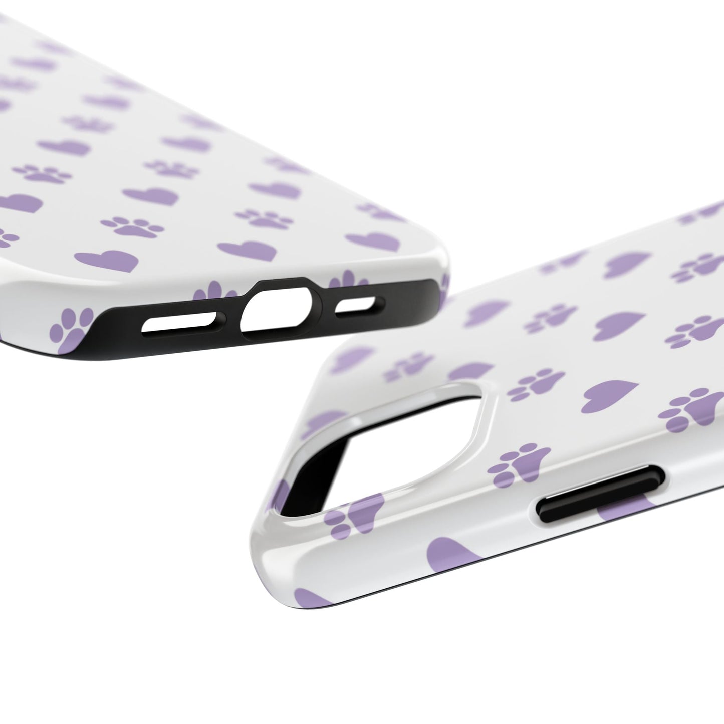 Paw Prints & Hearts – Cute and Durable iPhone Case for Animal Lovers - BOGO Cases