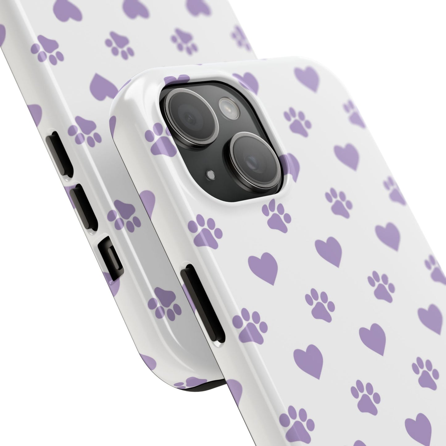 Paw Prints & Hearts – Cute and Durable iPhone Case for Animal Lovers - BOGO Cases
