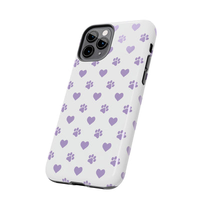 Paw Prints & Hearts – Cute and Durable iPhone Case for Animal Lovers - BOGO Cases