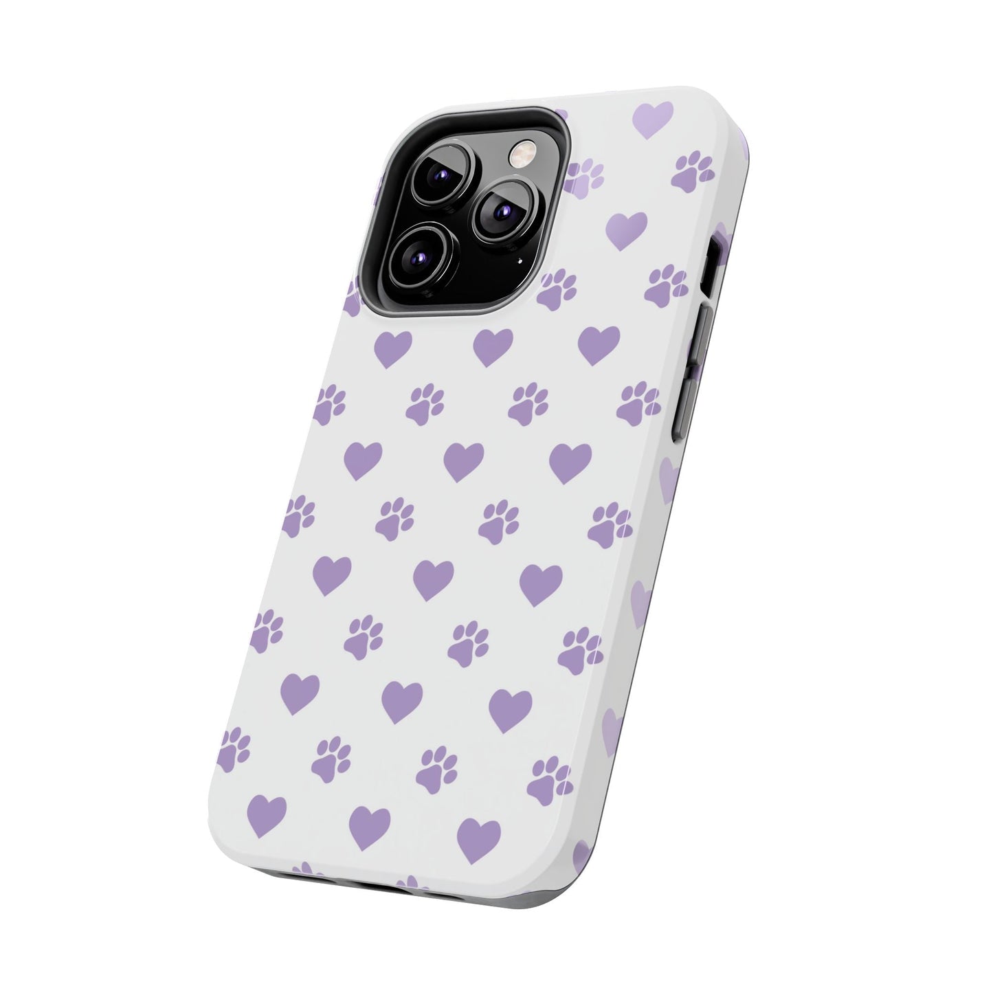 Paw Prints & Hearts – Cute and Durable iPhone Case for Animal Lovers - BOGO Cases