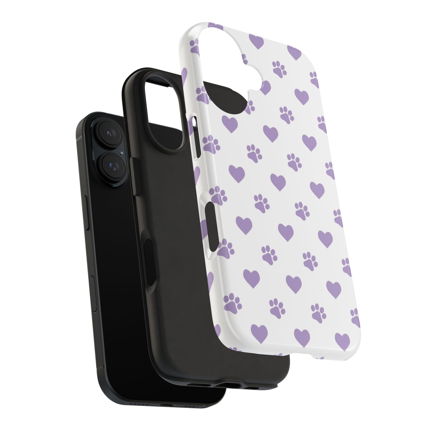 Paw Prints & Hearts – Cute and Durable iPhone Case for Animal Lovers - BOGO Cases
