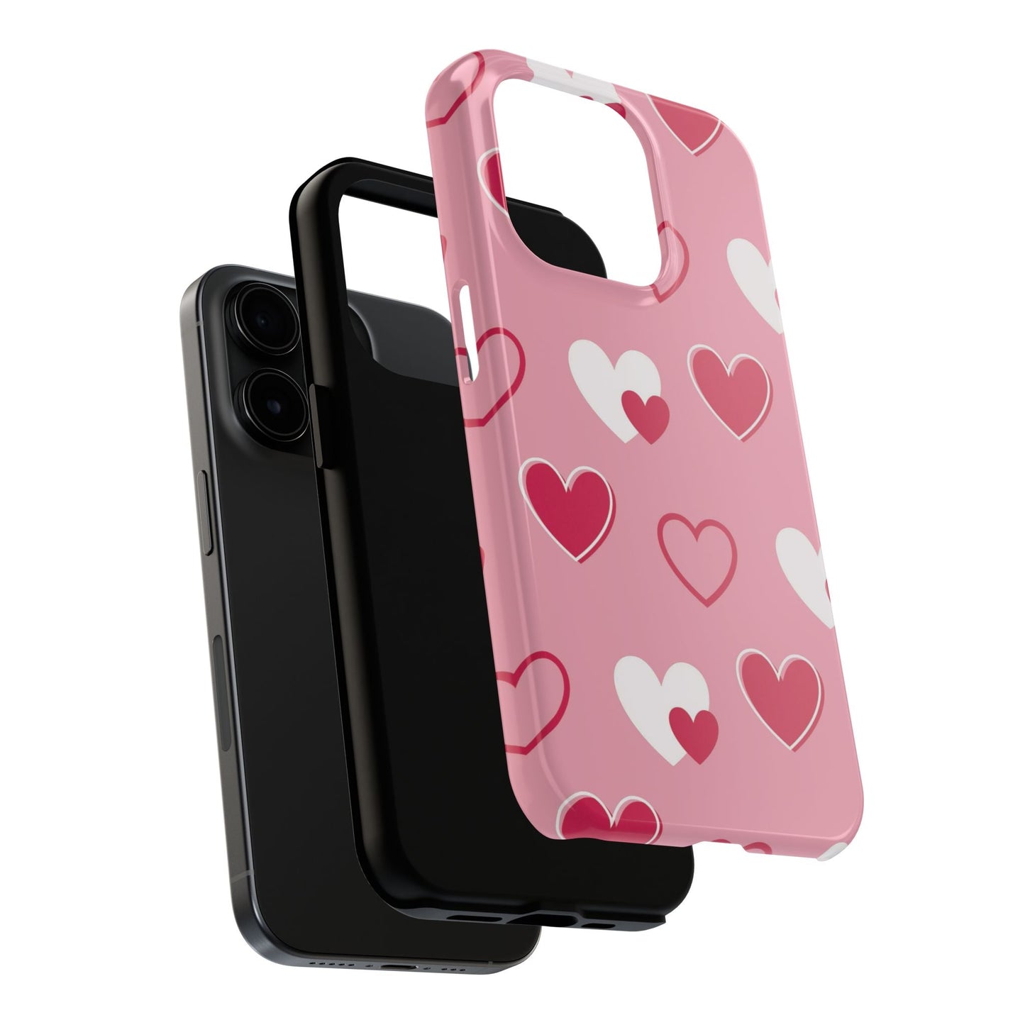 Pink and Red Hearts iPhone Case - BOGO Cases