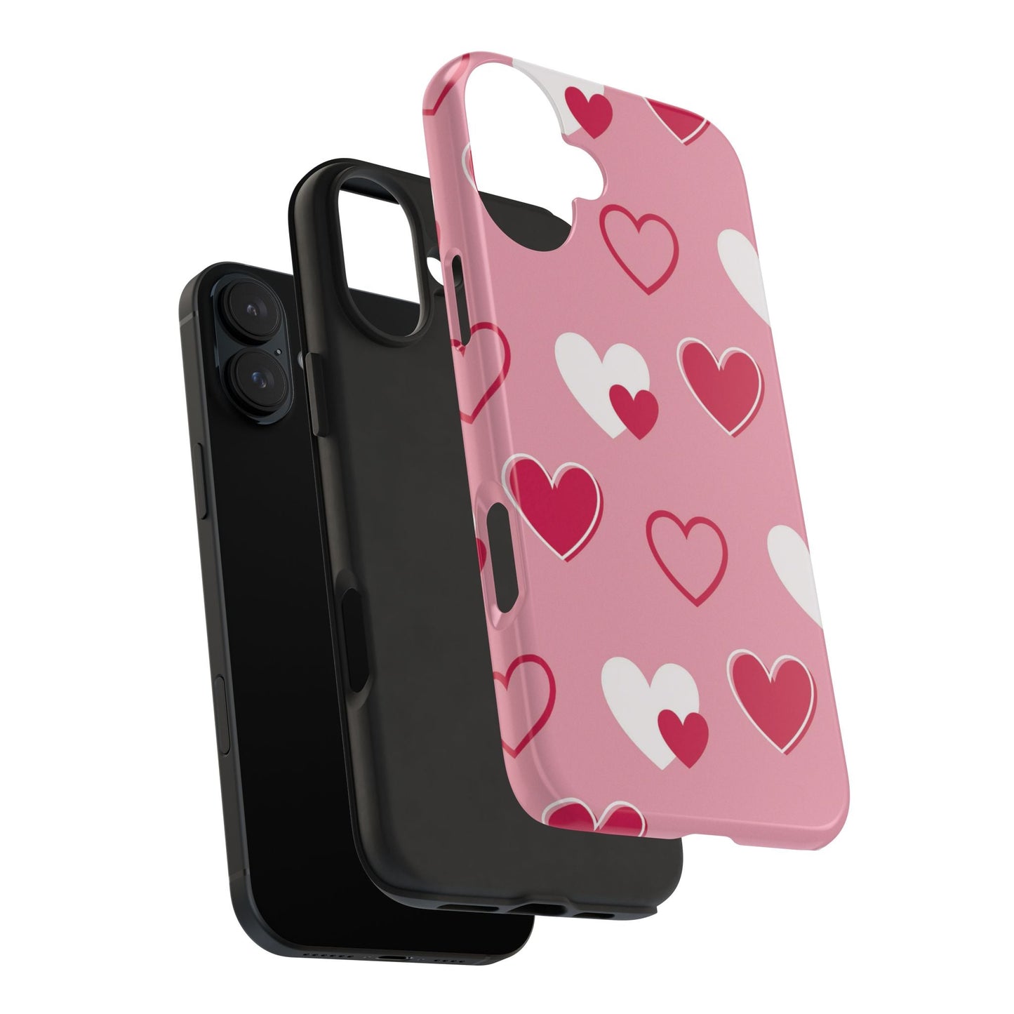Pink and Red Hearts iPhone Case - BOGO Cases
