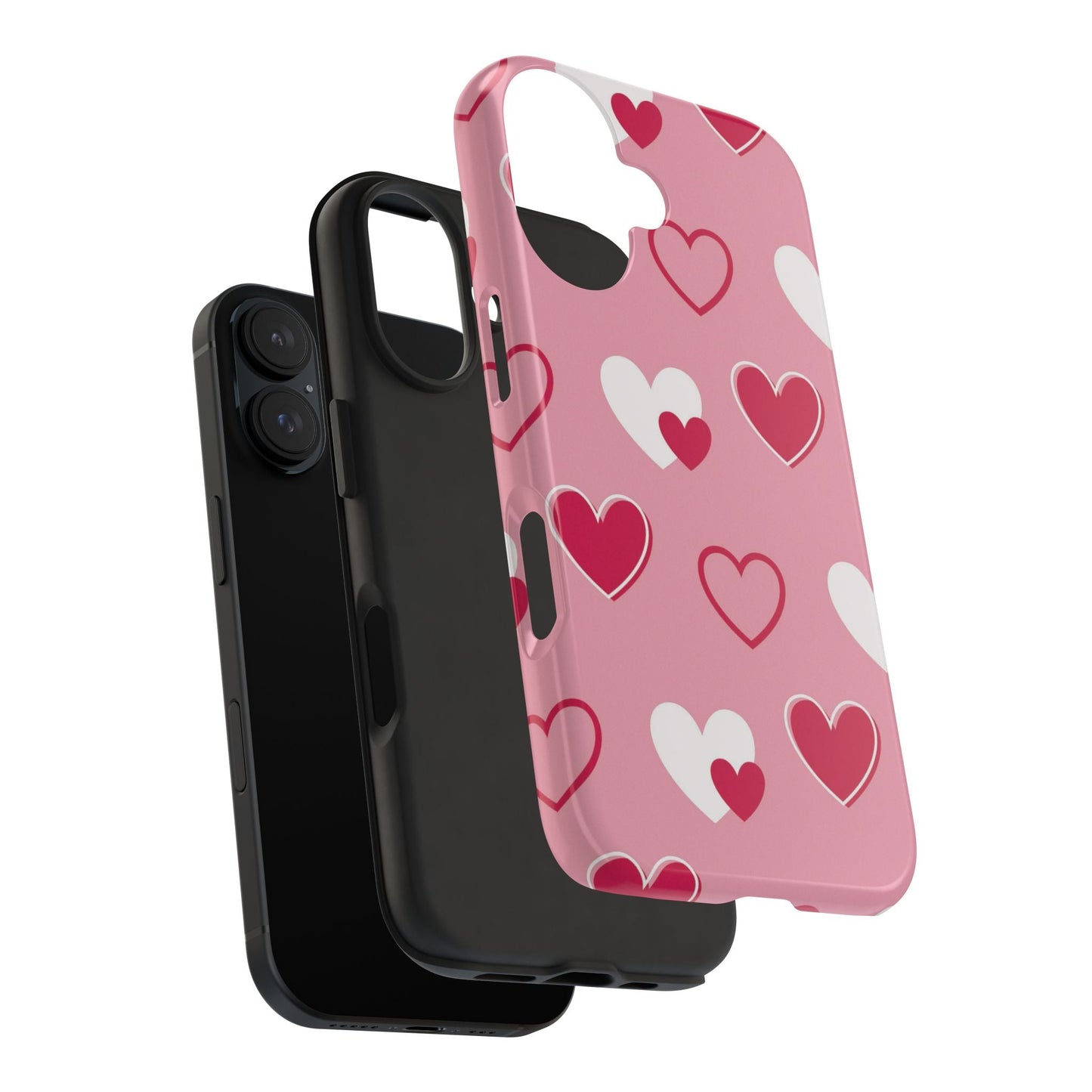 Pink and Red Hearts iPhone Case - BOGO Cases